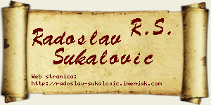 Radoslav Šukalović vizit kartica